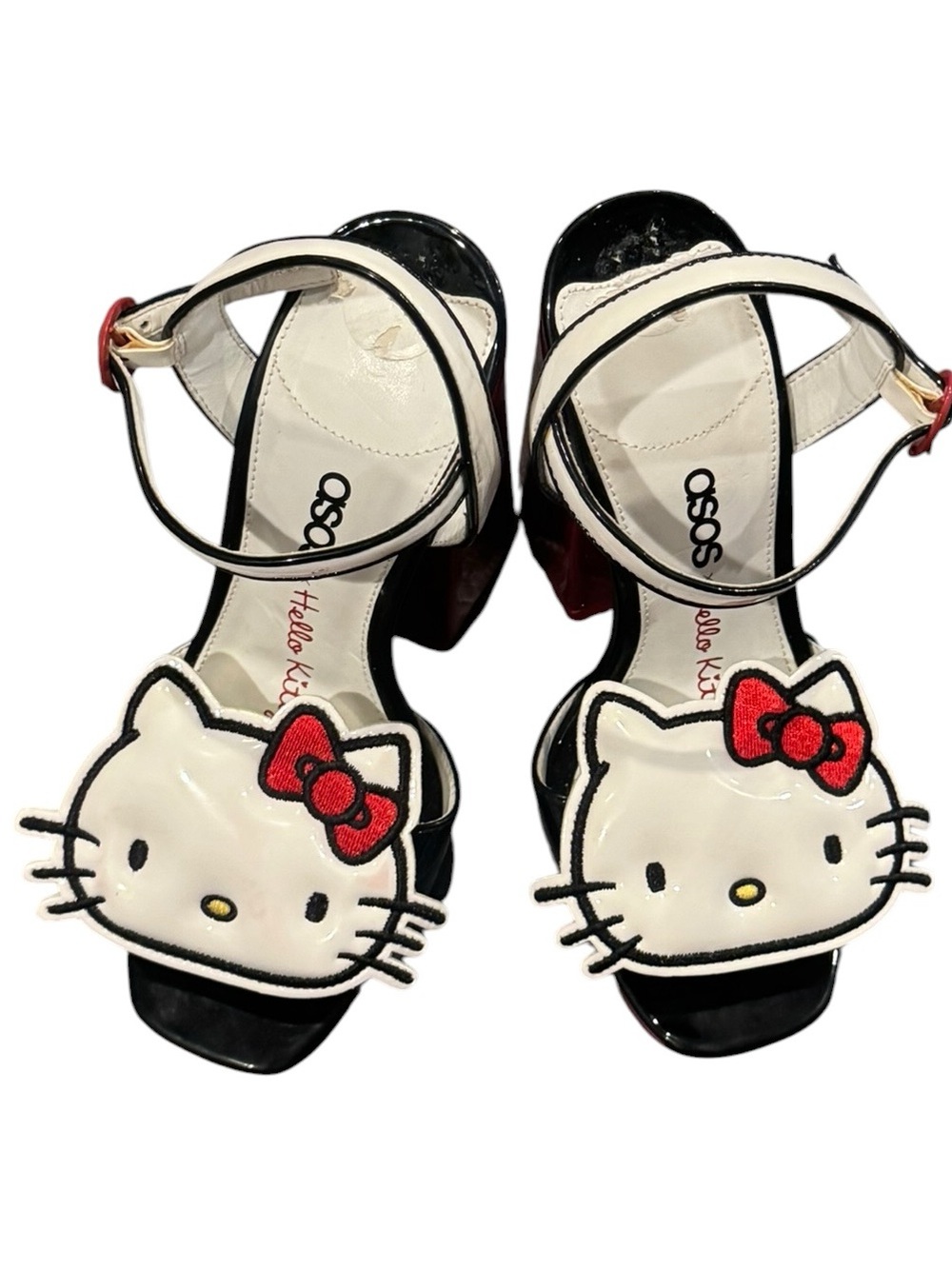 ASOS x Hello Kitty Glitter Block High Heels